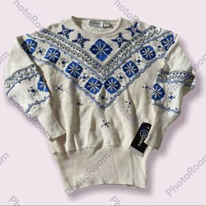 Vintage Cedars Glam Beaded Sweater